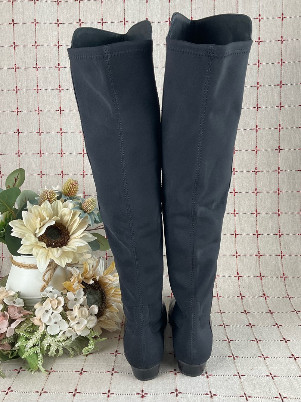 Vince Camuto “Karita” Over The Knee Riding Boots Women's Sz 5.5 Black Leather - Picture 4 of 9